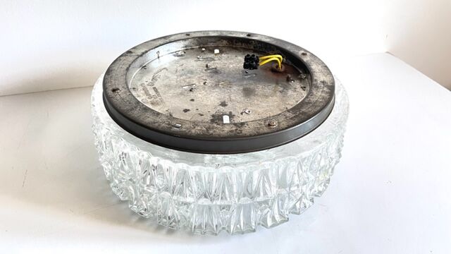 Semi-crystal ceiling lamp design german vintage