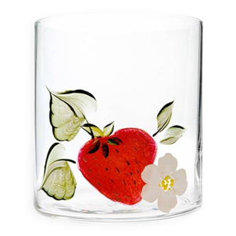 Gobelet en cristal à décor de fraise