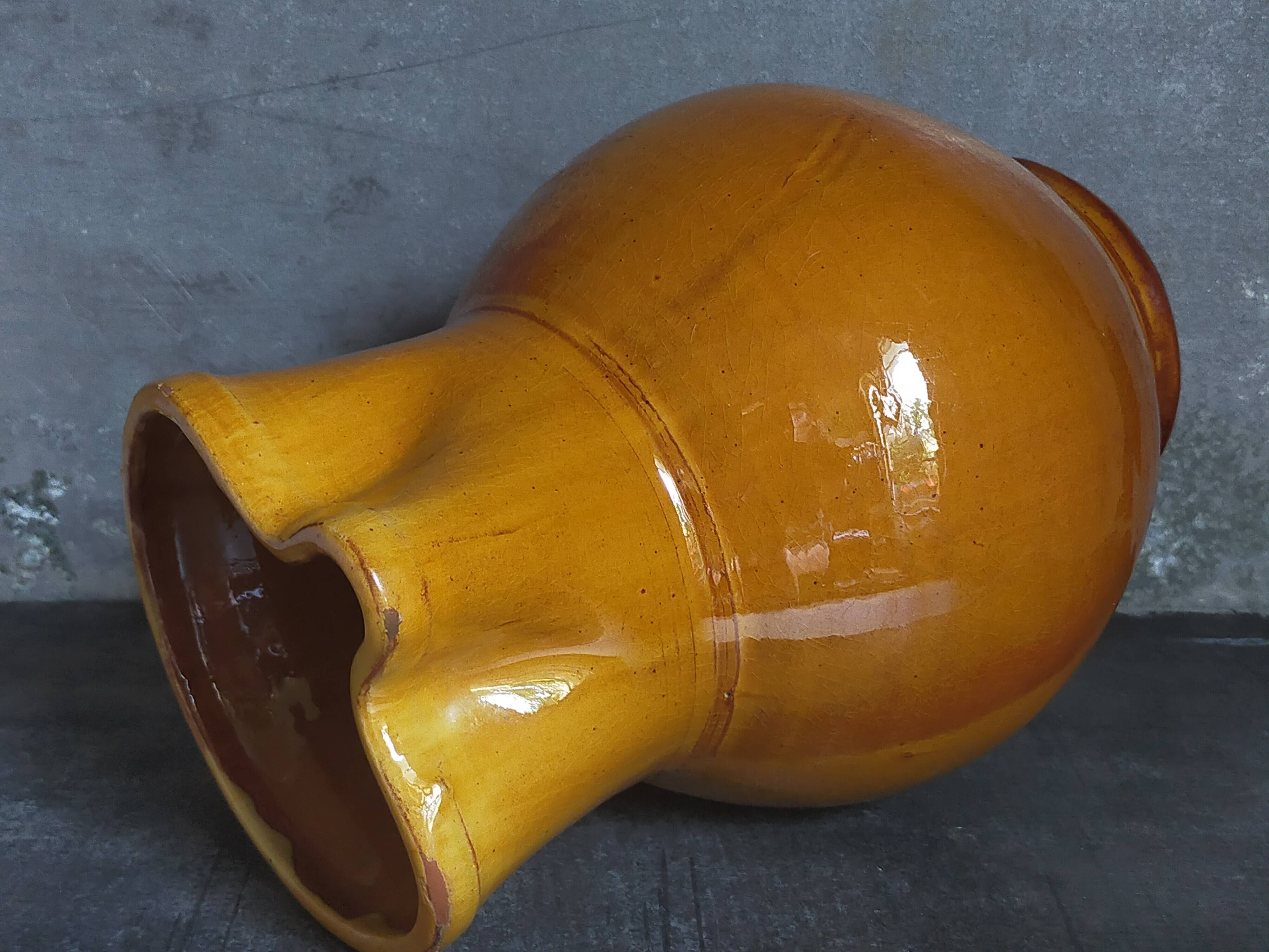 XXL pitcher vintage Provencal pottery from Salernes