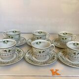 Six Royal Doulton Provencal cups and saucers