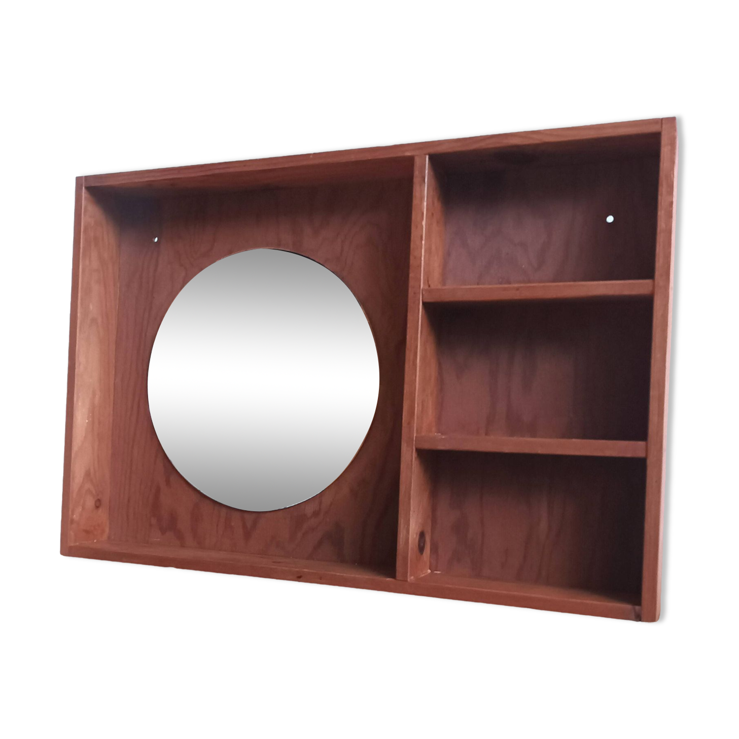 Console shelf with modernist mirror, 60s/70s