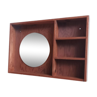 Modernist 60s/70s console shelf with mirror