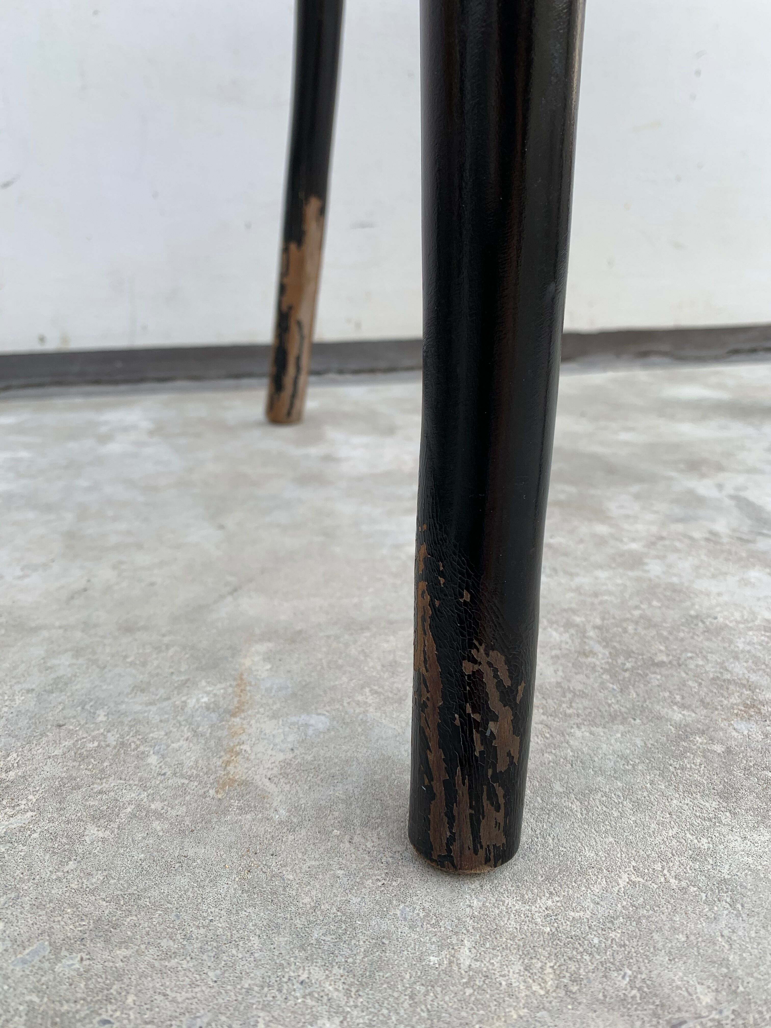 Tuna chair model 1018 in black curved wood and canning 1930