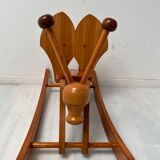 Vintage rocking wooden grasshopper chair