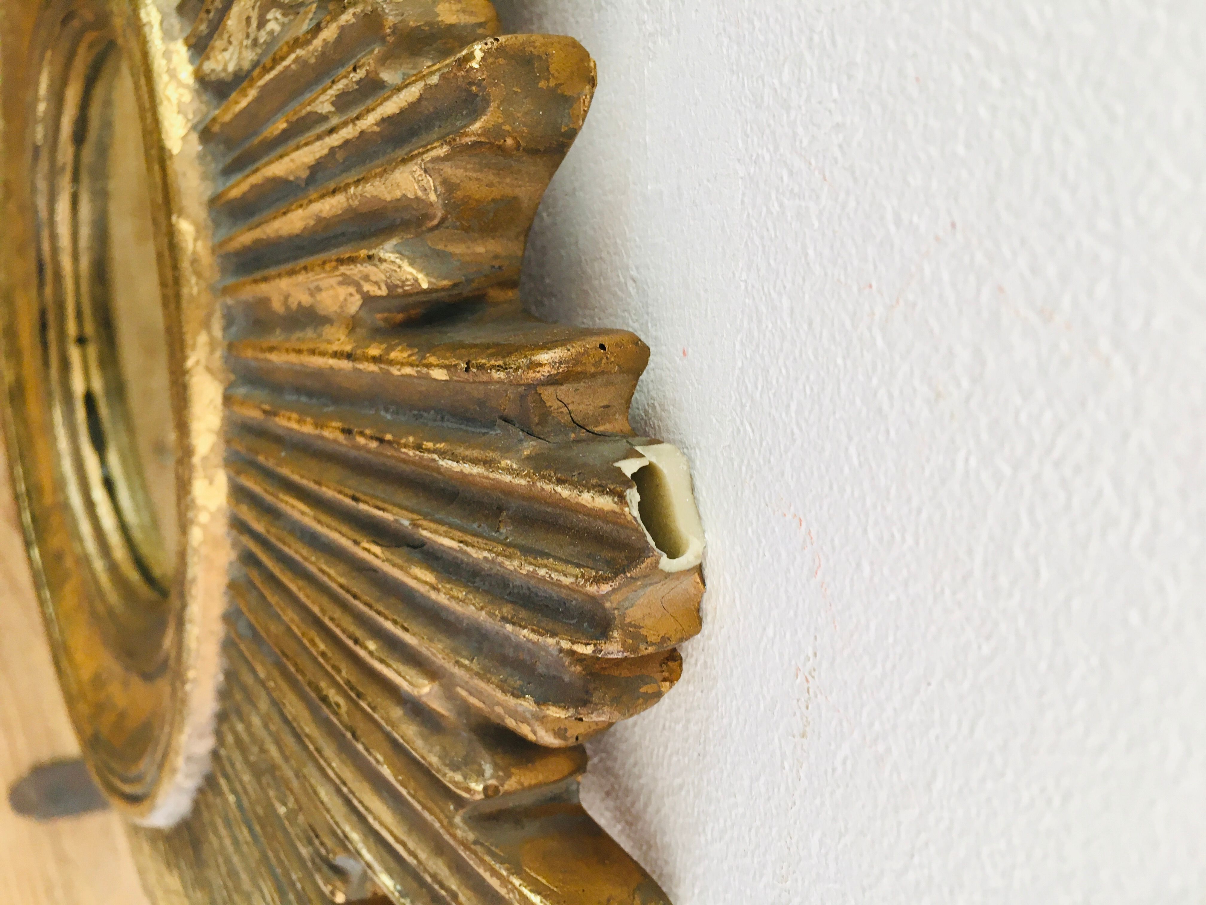 Golden sun mirror 44cm