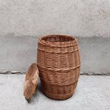 Vintage rattan wicker basket