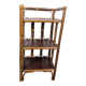 Small rattan and wood shelf