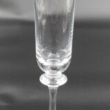 6 champagne flutes Saumur model crystal Daum France H = 21.5 cm