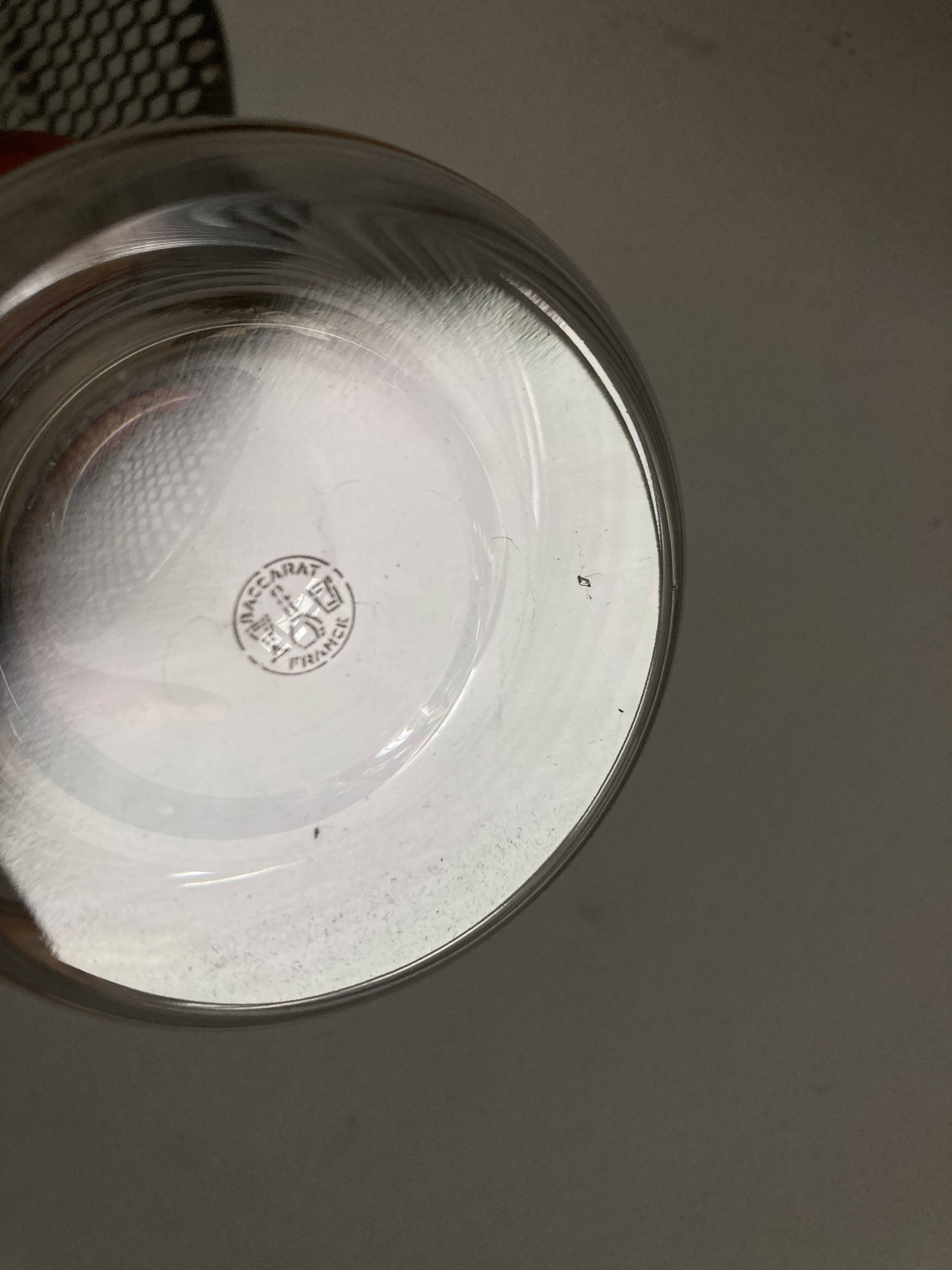 Set of 5 Baccarat Perfection 1980 whisky glasses