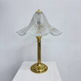 Mid century glass table lamp , 1970s