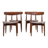 Set of four teak chairs, Danish design, 1960s, designer: H.W. Klein