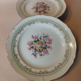 6 assiettes plates Céranord Roseraie Verte
