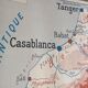 Geography map vintage school poster Morocco North Africa