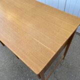 Scandinavian desk in light teak wood with 3 + 1 drawers, vintage from the 60s