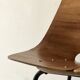 Barrel chair wood & metal by Pierre Guariche for Steiner Paris 1950