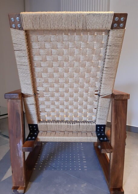 Old brutalist armchair
