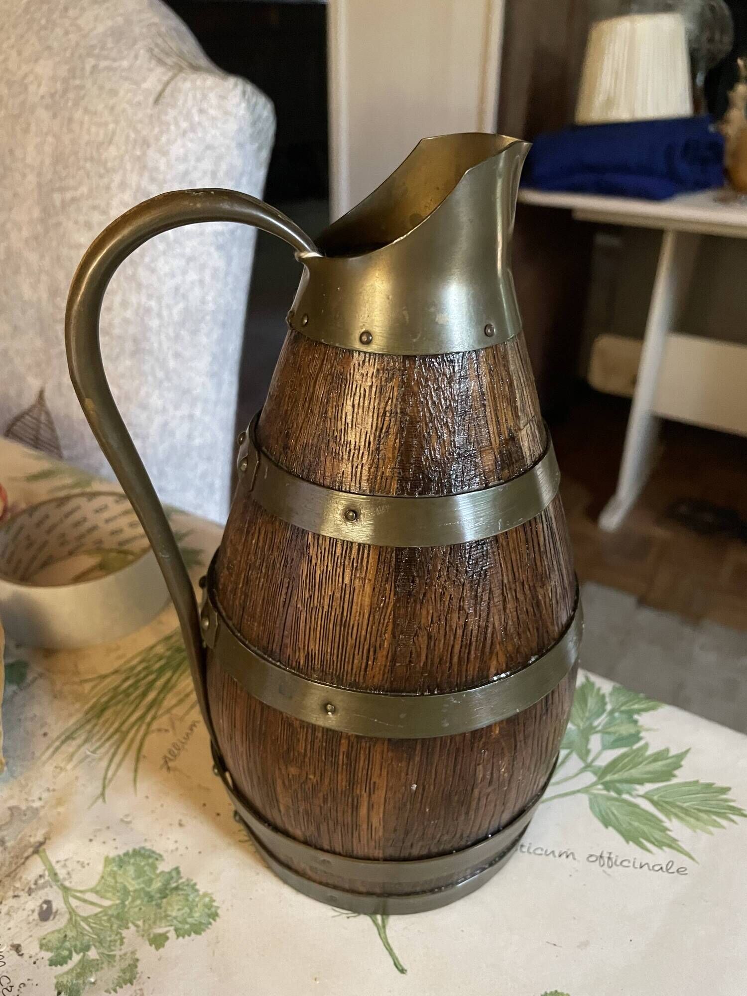Antique pitcher signed Gérard Lafitte – Best Craftsman of France – restored