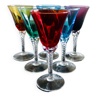 Vintage Murano wine/water glasses