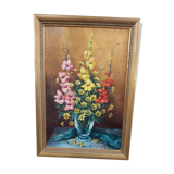 Oil on canvas bouquet of flowers