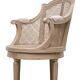 Louis XVI style barrel Cane Office desk chair rotatable