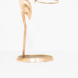Vintage brass heron bird umbrella stand