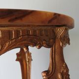 Metal and marble side table