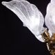 Elegant Murano Candlestick with 5 Leaves in Grit