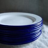 Lot de 12 assiettes en émail