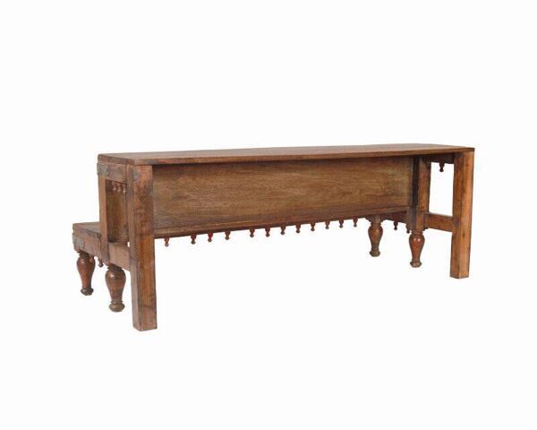 Etageres ancien presentoir commercant vieux teck piece d'origine inde