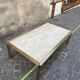 Brass and travertine coffee table