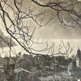 Old photography stereo, stereograph, luxury albumine 1903 Lake Lucerne, Switzerland