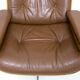 Lounge chair and ottoman leather and bentwood 60/70