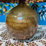 Sandstone and rattan lamp