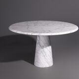 Carrara marble round dining table