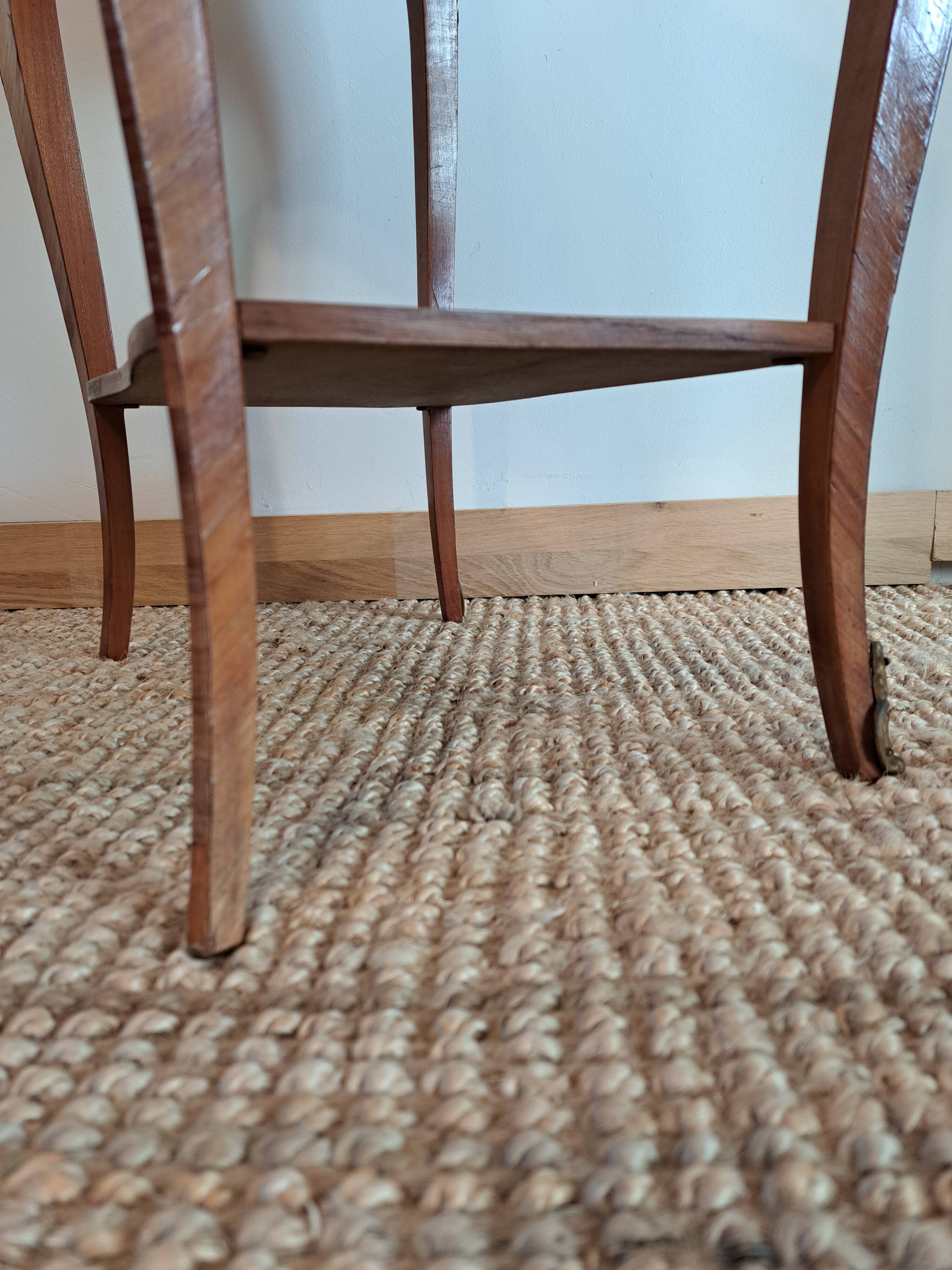 Pair of marquetry tables