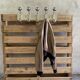 Vintage wall coat rack, Ten hooks, 70s