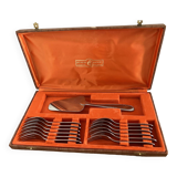 Case/box of 12 forks and 1 stainless steel dessert server