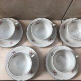 Coffee service simple flower pattern