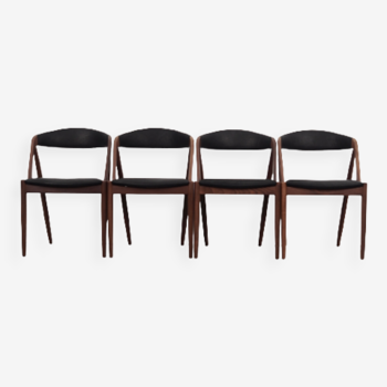 Ensemble de quatre chaises en teck, design danois, années 1970, par Kai Kristiansen