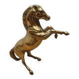 Vintage Brass Horse Rearing 70s