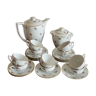 Lorioux Porcelain mocha service France small roses