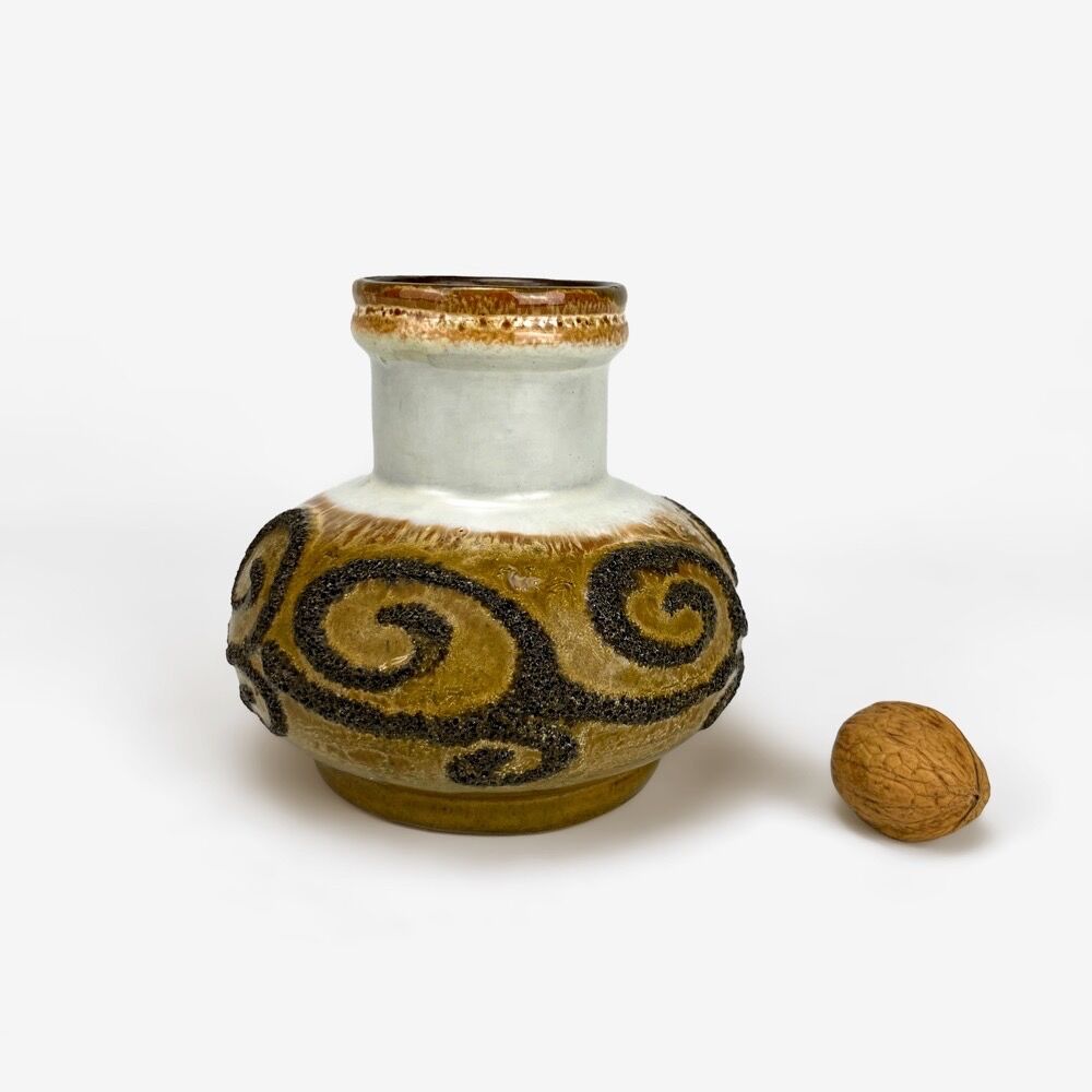 Vase céramique Fat Lava Strehla vintage