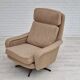 Fauteuil pivotant et son repose-pieds, laine