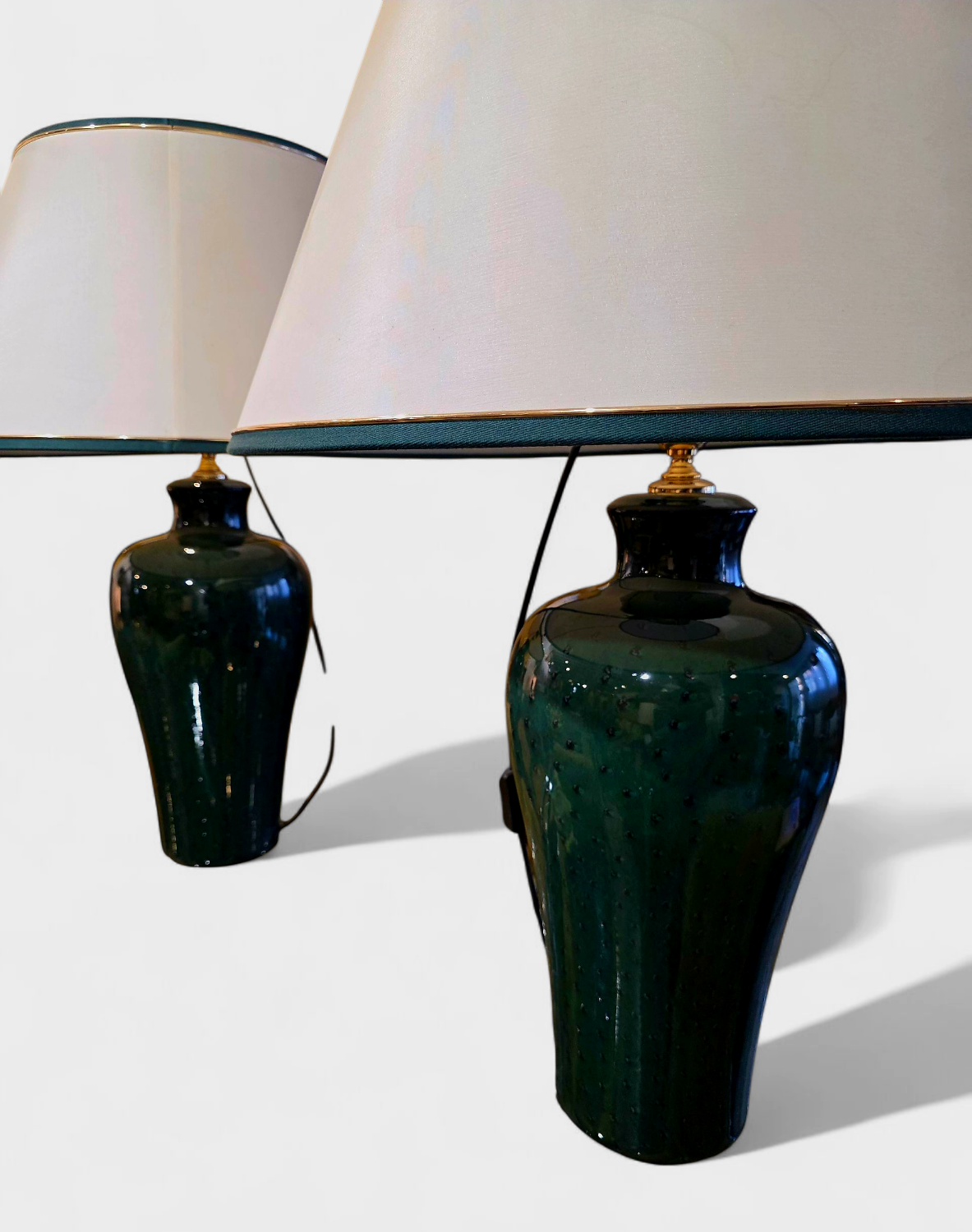 Pair of Paolo Marioni glazed ceramic lamps – Circa 1960