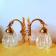 Paire D'Appliques Feuilles D'Acanthes 1970