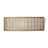 Set of 12 carved crystal knives art deco Steinach hut