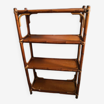 Bamboo rattan bookcase