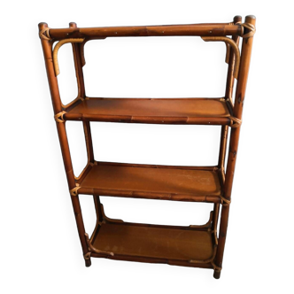 Bamboo rattan bookcase