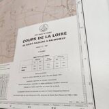Map course of the Loire estuary west coast France