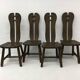 Set of 4 Belgian Brutalist Dining Chairs from De Puydt, 1970’s